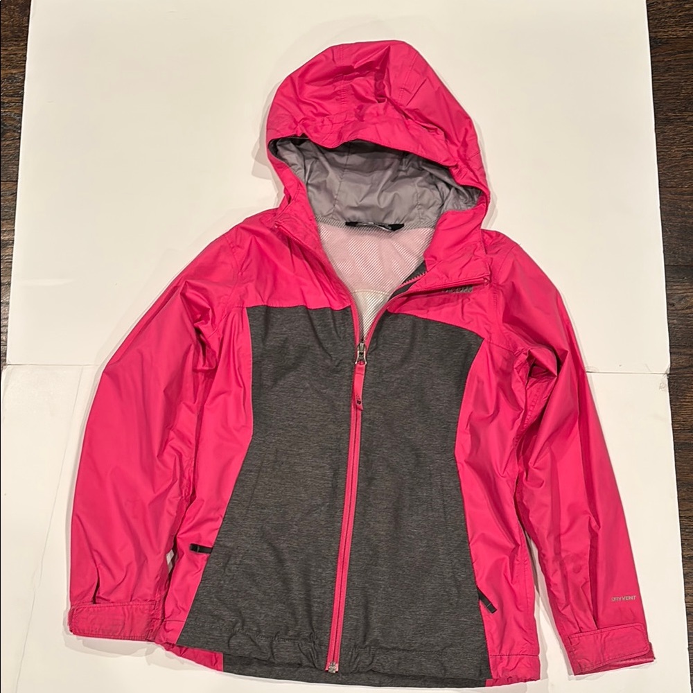 Pink and Gray north face Jacket